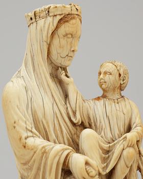 MARIA MED JESUSBARNET. Frankrike, 1200-talets andra hälft. Gotisk.
