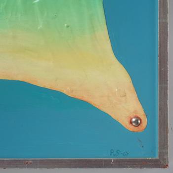 Philip von Schantz, mixed media on panel, signed and dated -67.