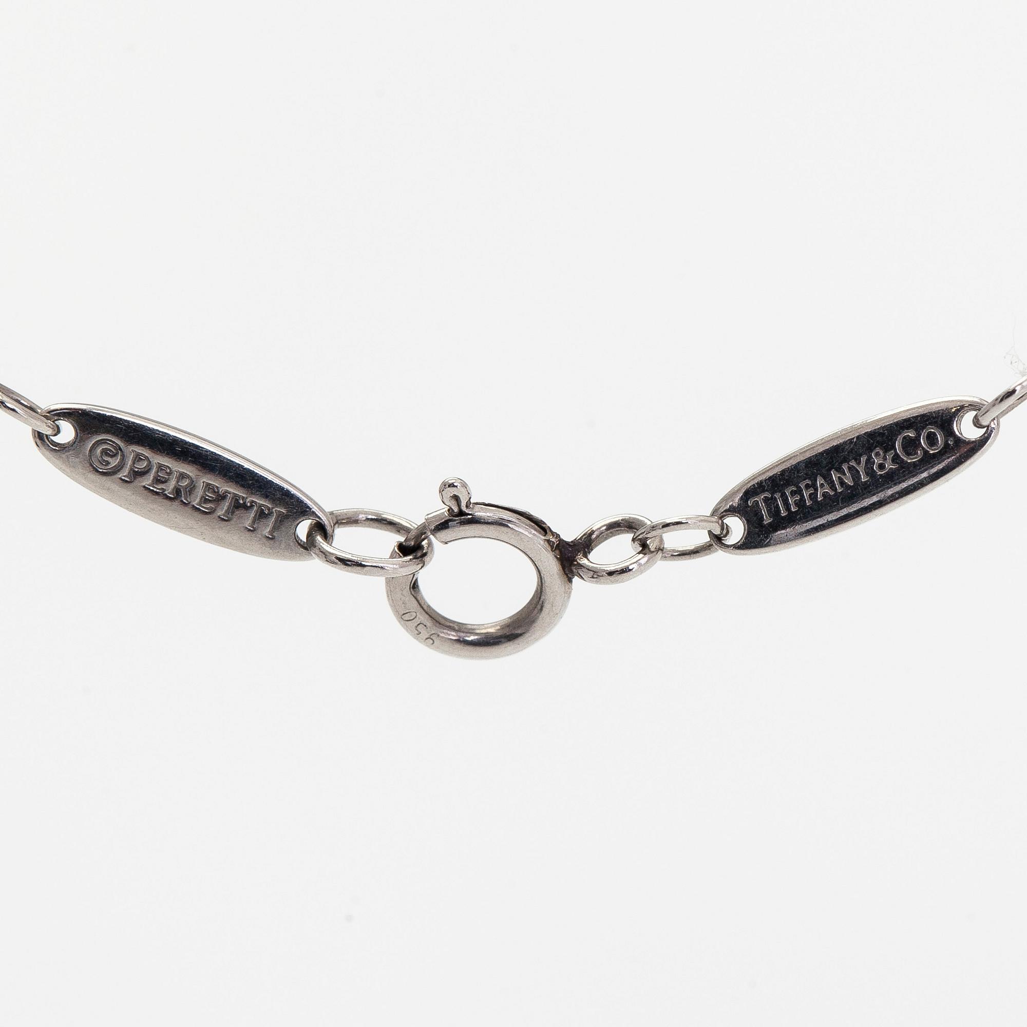 Tiffany & Co, Elsa Peretti, kaulakoru, "Diamonds by the Yard", platinaa ja timantti noin 0.17 ct.