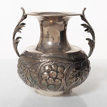 Vase with handles, silver, second half of the 20th century.