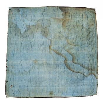 Broderi, siden samt två dekordelar i sten, Kina, Qingdynastin.