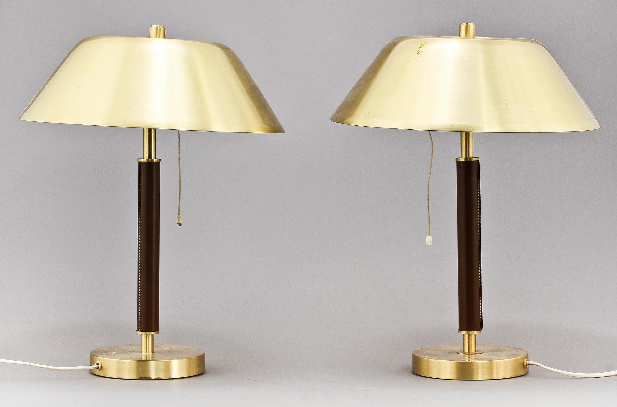 BORDSLAMPOR, ett par, Falkenbergs Belysning, 1900-tal.