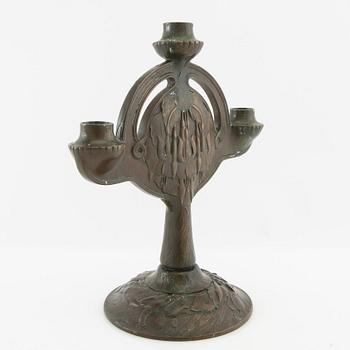 Emy Wahlström candelabrum Jugend Herman Bergman Art Foundry Stockholm early 20th century.