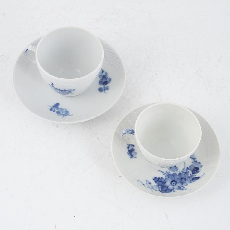 An 80-piece porcelain dinner service, "Blue flower", Royal Copenhagen, Denmark.