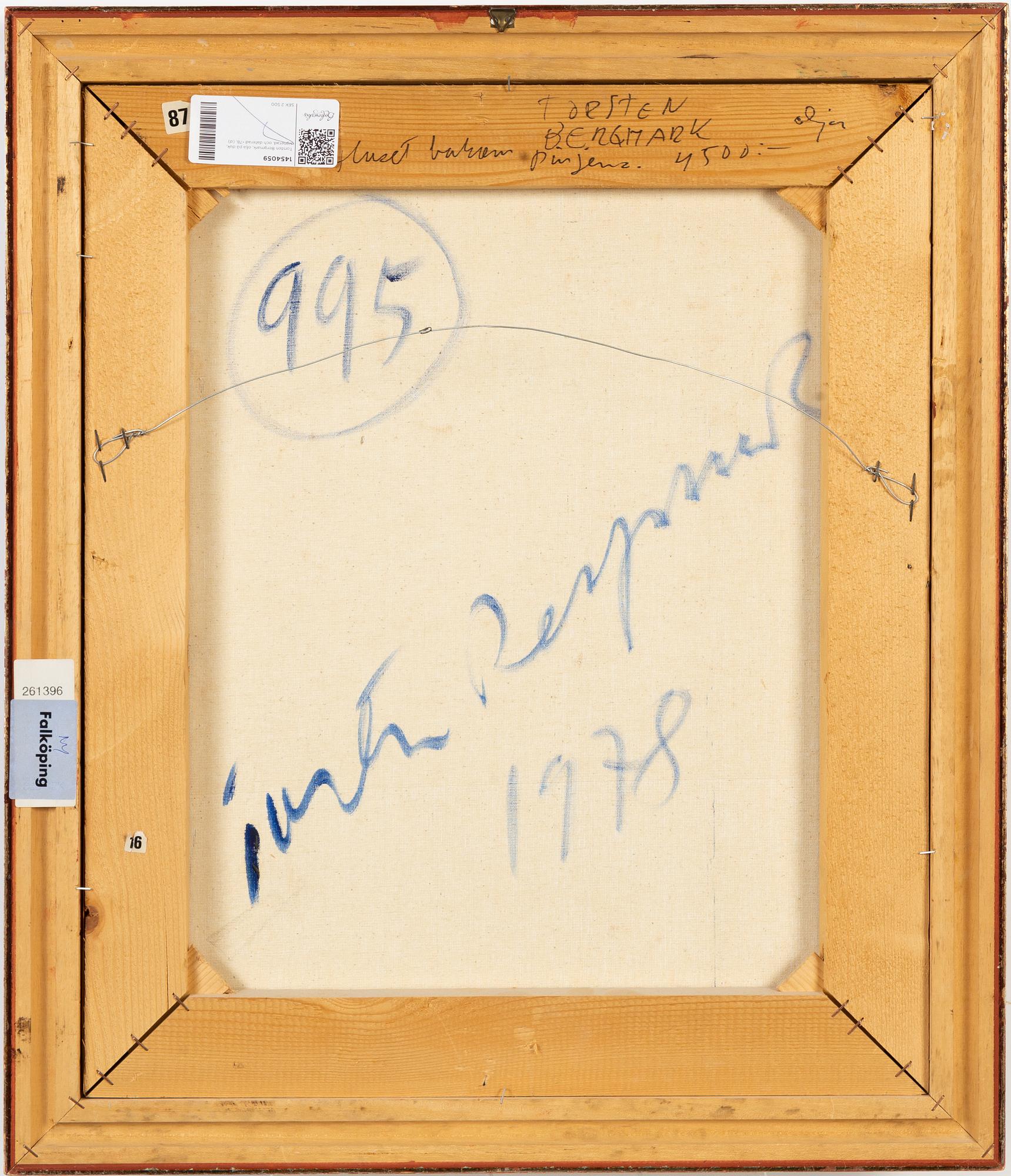 Torsten Bergmark, olja på duk, signerad. och daterad -78.