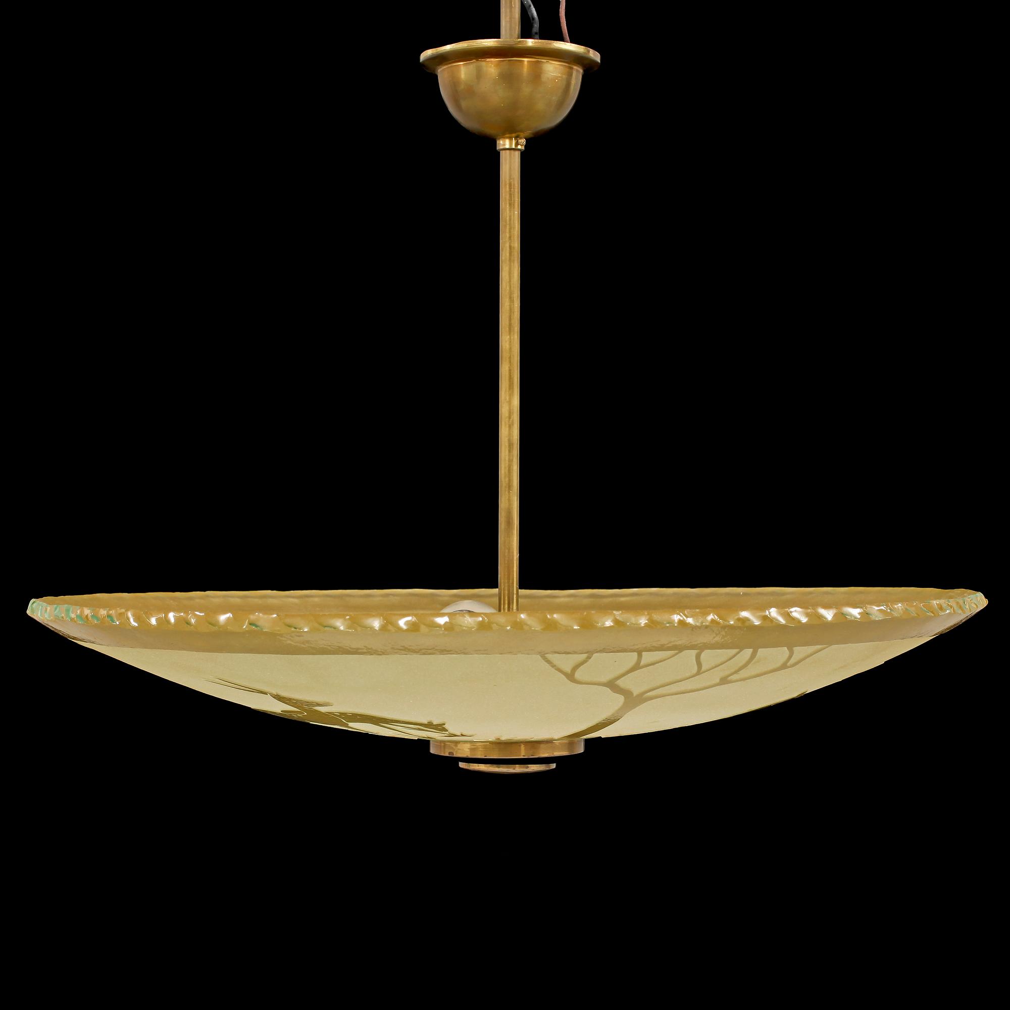 TAKLAMPA, art deco, 1900-talets första hälft, h 50.