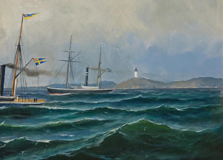 Christian Fredrik Swensson (Svensson), Christian Fredrik Swensson, "Norrköping" and cannon boats.