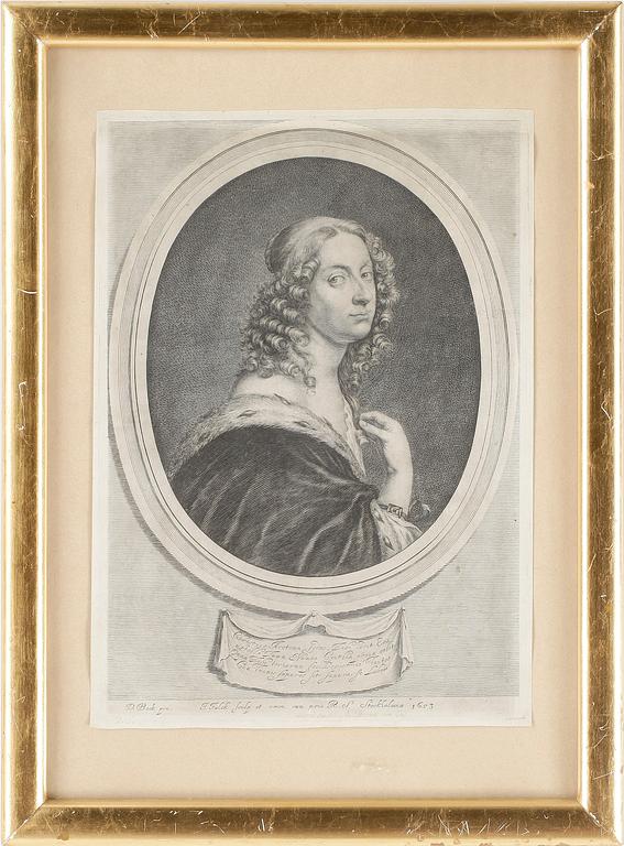 DAVID BECK, efter, kopparstick, exekutor Jeremias Falck, Stockholm, 1653.