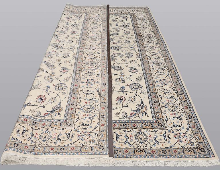 A carpet, Nain Part Silk, S.K 9 LAA, 340 x 250 cm.