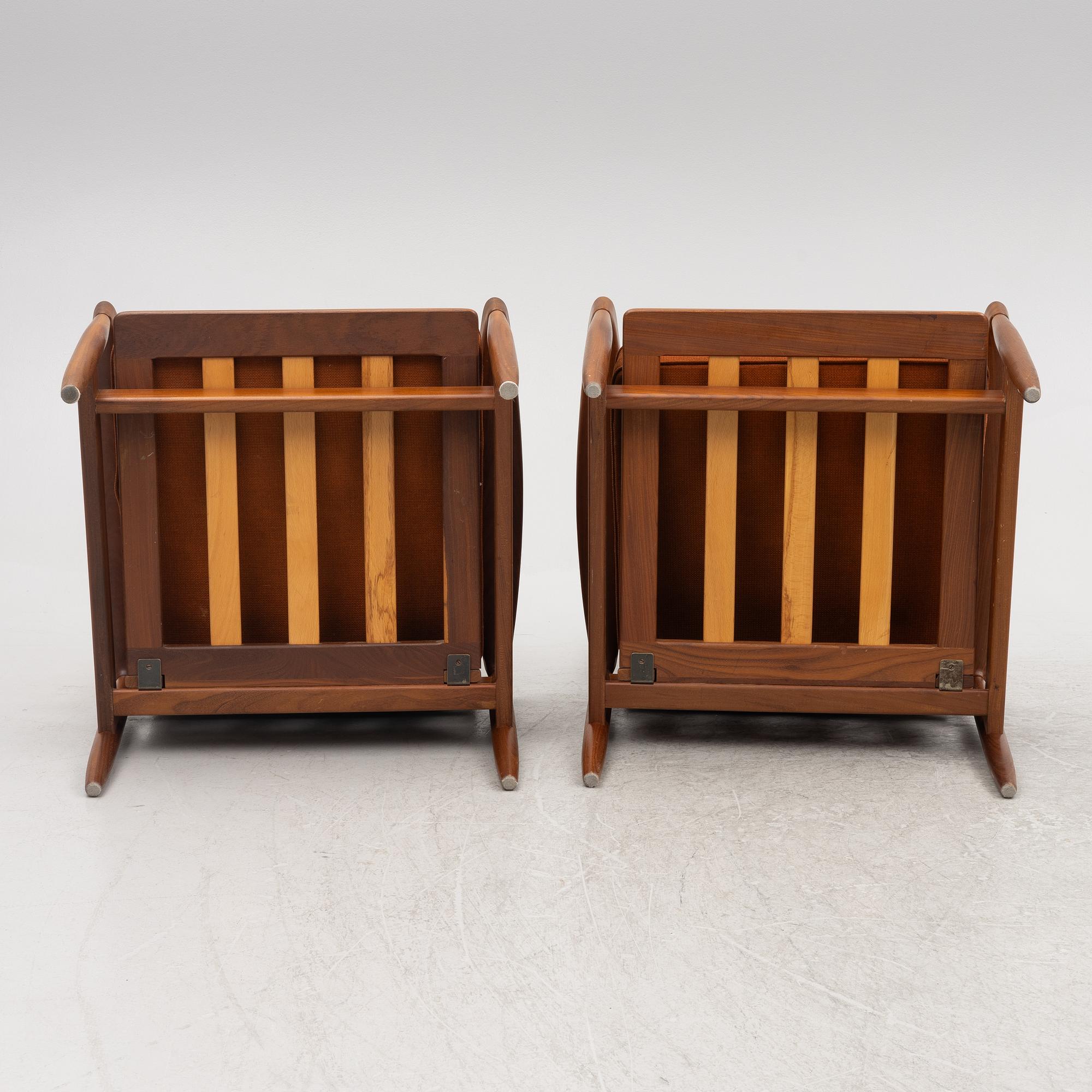 Erik Wørts, a pair of 'Kolding' easy chairs, Ikea, 1960s.