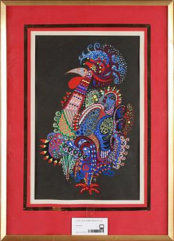 Nisse Nils "Ritarn" Jonsson · NISSE "RITARN" JONSSON, gouache. Sign o dat 1970.
