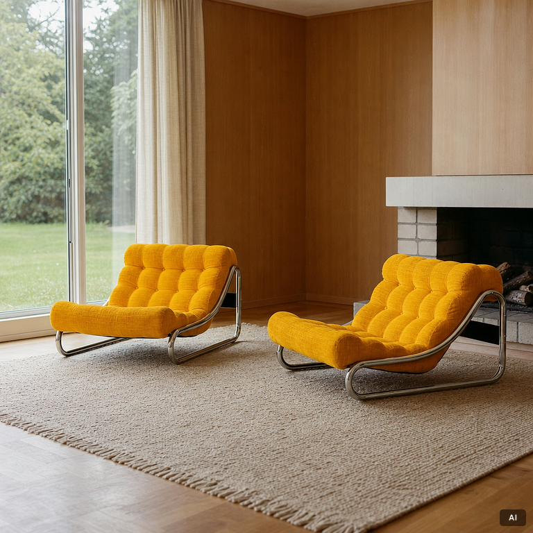 Gillis Lundgren, a pair of “Impala” armchairs, Ikea, 1970s.