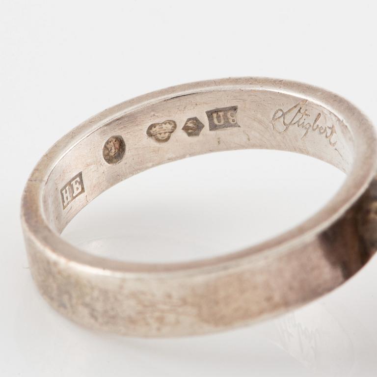 Ring, Stigbert, silver with amethyst ball. 1970.