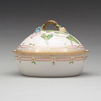 A Royal Copenhagen 'Flora Danica' tureen with cover, Denmark, 20th Century.