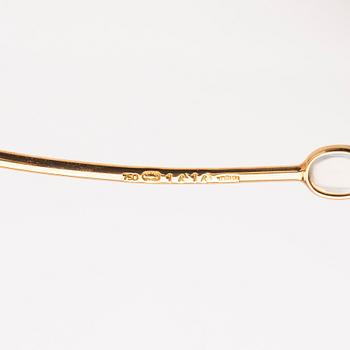 Vivianna Torun Bülow-Hübe, Necklace, 18K gold set with two moonstones, by Georg Jensen, Denmark.