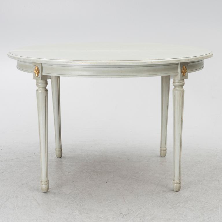 A Gustavian style 'Vegeholm'dining table, KA Roos, second half of the 20th Century.