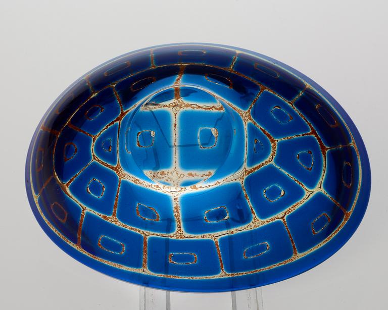 A Sven Palmqvist Ravenna glass bowl, Orrefors, 1960.