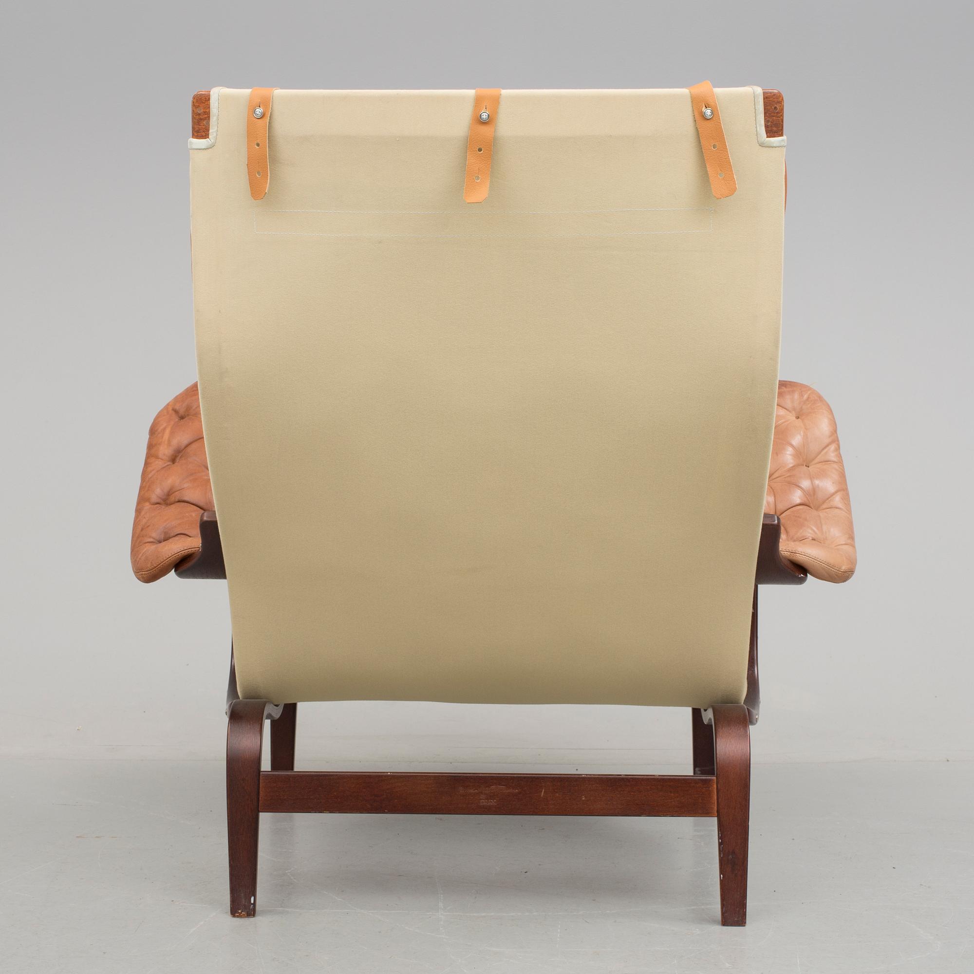 FÅTÖLJ, "Pernilla", Bruno Mathsson, sannolikt Dux, 1970-/-80-tal.