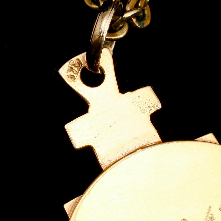 HÄNGE, 9 k guld. Vikt ca 4 g.