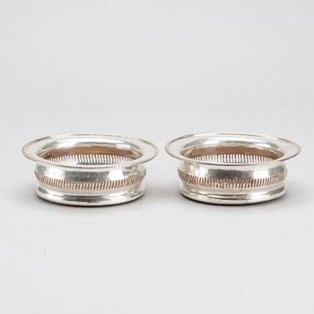 2 pcs of coaster, silver plated, 20th century,