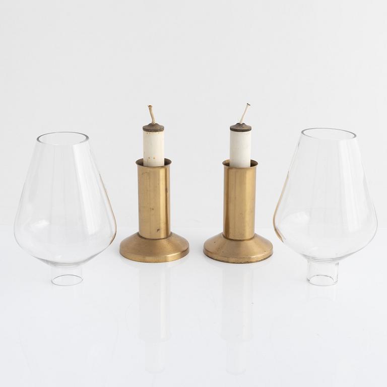 Bertil Brisborg, oil lamps, 1 pair, model "2036", Nordiska Kompaniet, 1950s.