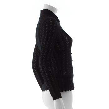 LOUIS VUITTON, a black cashmere cardigan.