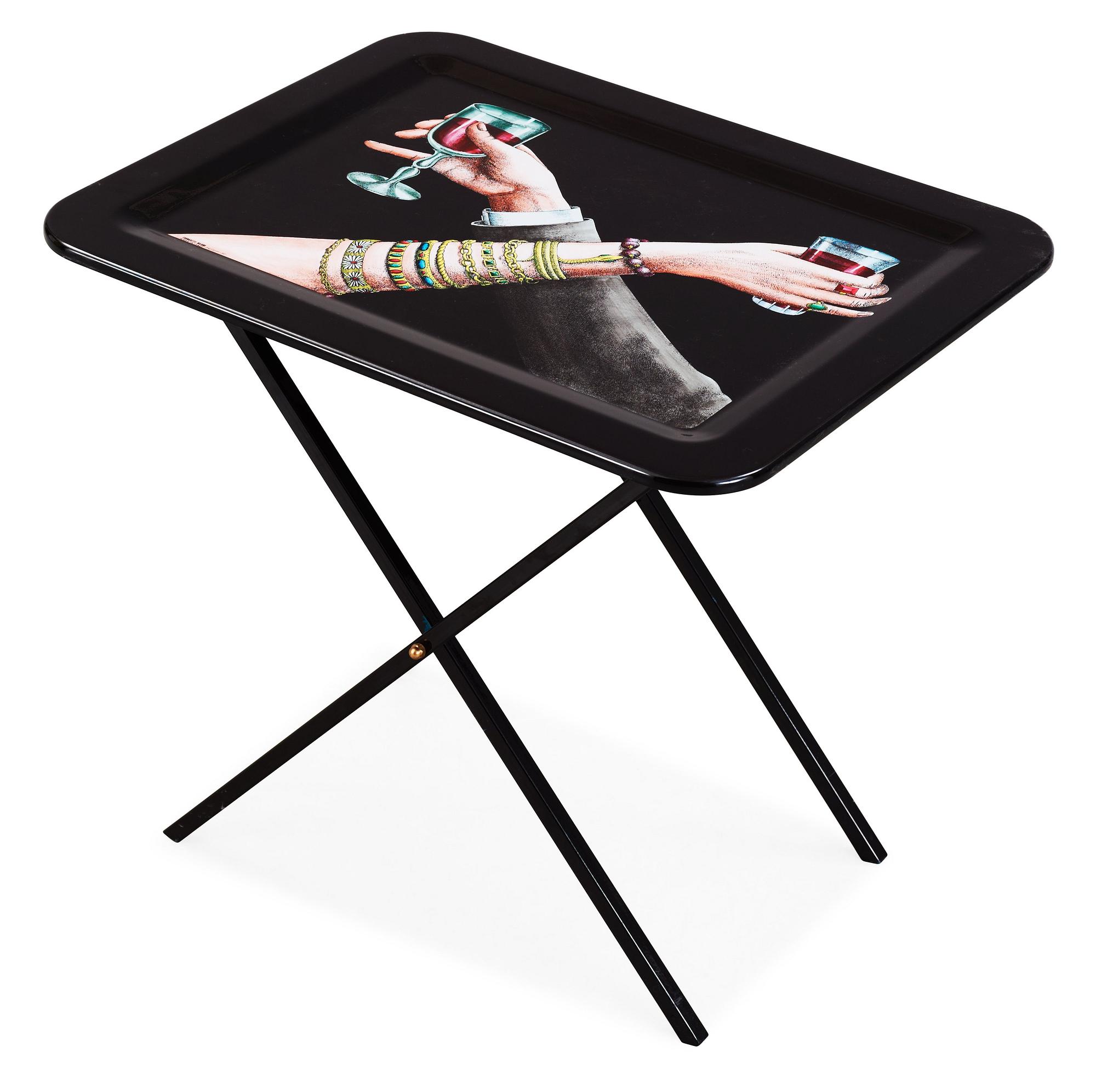 A Piero Fonasetti tray table, Milano, Italy.