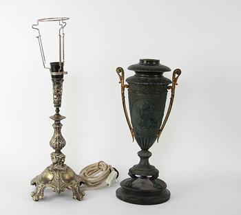 BORDSLAMPFÖTTER, 2 st olika.