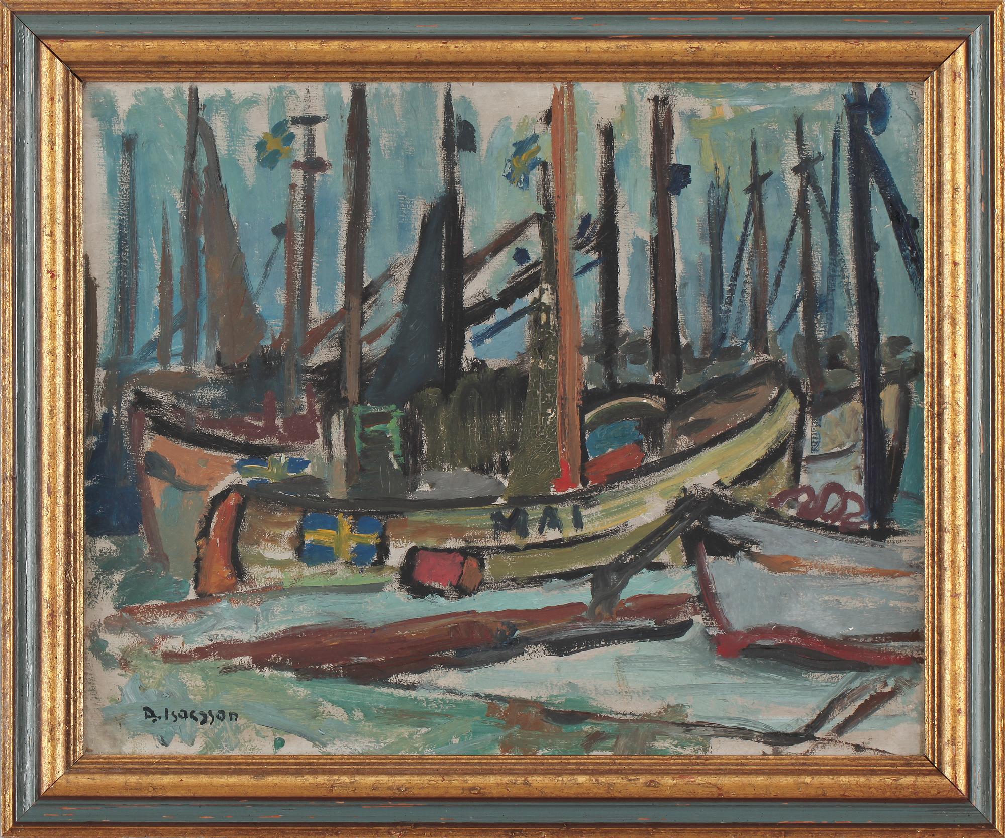 ARNE ISACSSON, olja på pannå, signerad.