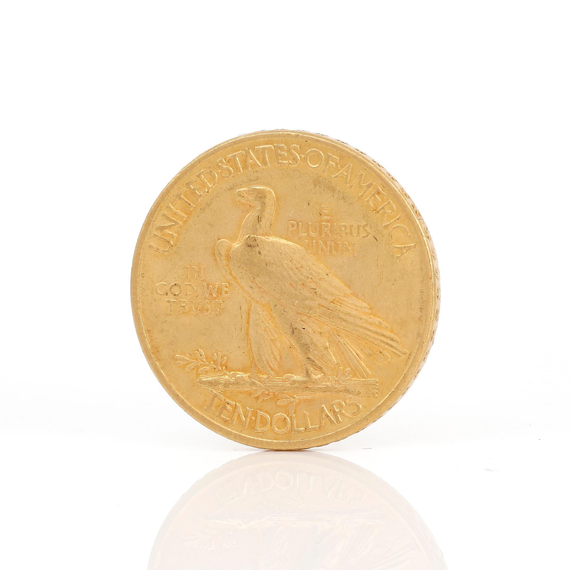 GULDMYNT, 10 Dollars, USA 1913. Vikt ca 16 g.