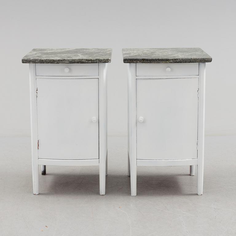 A pair of bedside tables, first half of the 20th century.