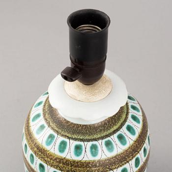 Stig Lindberg, an earthenware table lamp, Gustavsberg studio.
