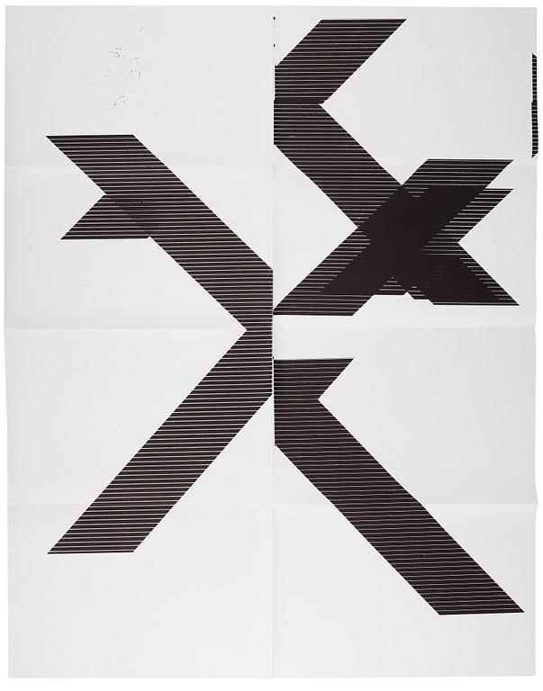 Wade Guyton, "X Poster (Untitled, 2007, Epson UltraChrome inkjet on linen 84 x 69 inches, WG1210)".