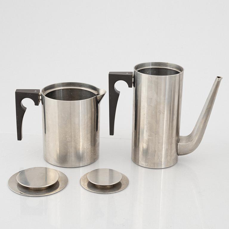 Arne Jacobsen, a set of eight 'Cylinda-Line' pieces, Stelton, Denmark.