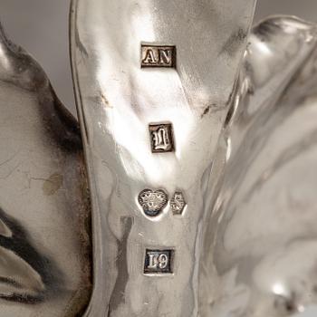 Wiwen Nilsson, a brooch, in the shape of a lily, sterling silver, Lund 1961.