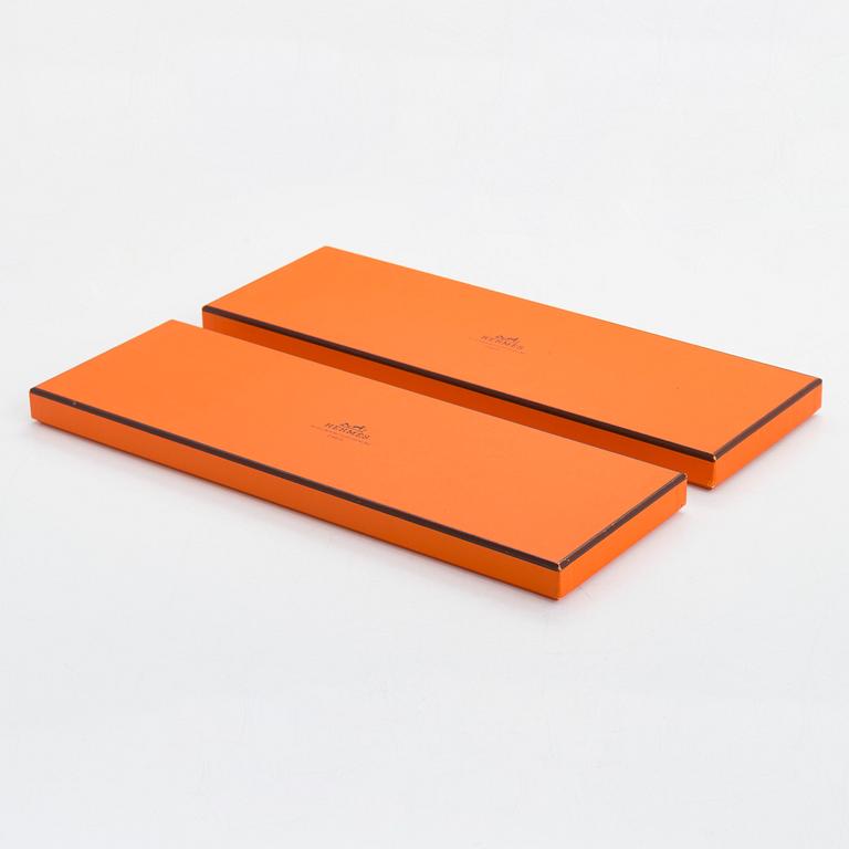 Hermès, four silk ties.