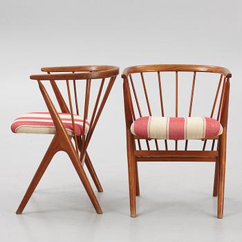 Helge Sibast, 4 armchairs, "No 8", Denmark, second half of the 20th century.