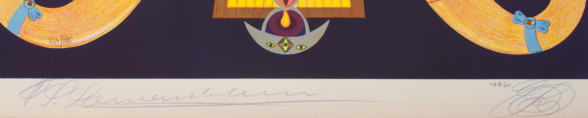 FRIEDRICH SCHRÖDER-SONNENSTERN, färglitografier, 5 st, signerade och numrerade 269/275, daterade 1971.