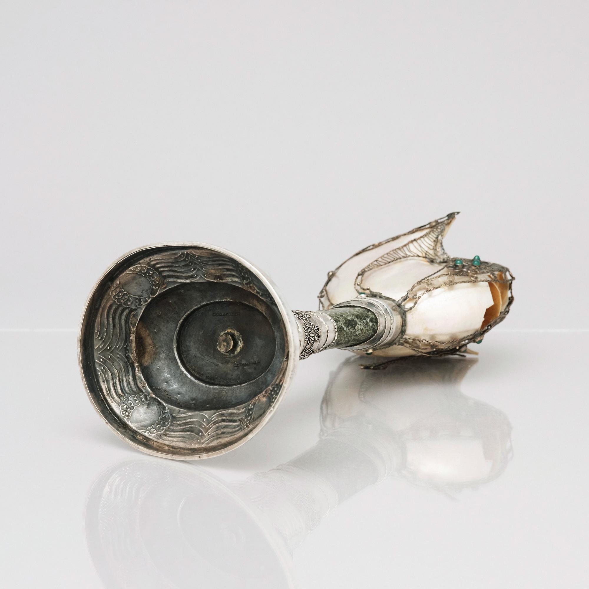 Märta af Ekenstam, a silver Nautilus goblet, Malmö Sweden 1914.