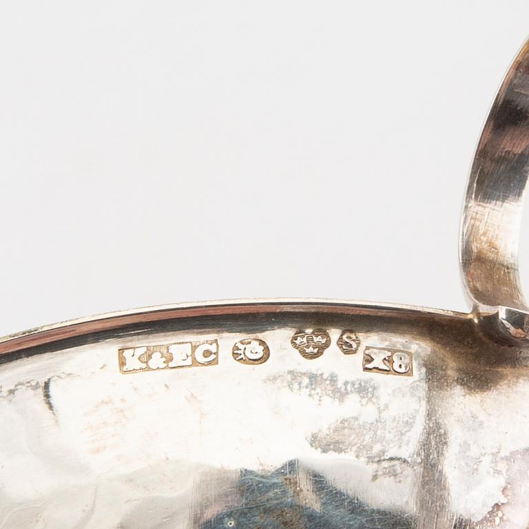 K & E Carlson supkoppar 12 st silver Göteborg 1948.