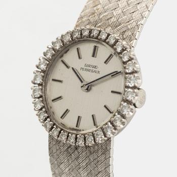 Girard Perregaux, armbandsur, vitguld med briljantslipade diamanter.
