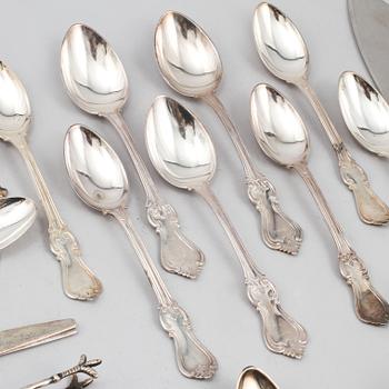 PARTI SILVER, 29 delar, 1900-tal. Vikt 452 g.