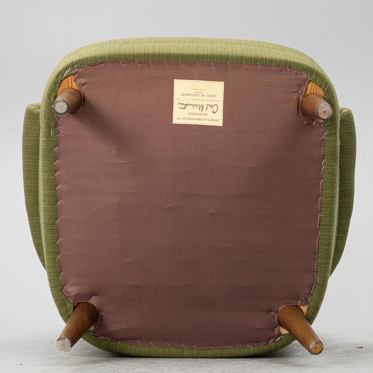 Carl Malmsten, a pair of 'Hemmakväll' armchairs, O.H.Sjögren, Sweden, 1980's.