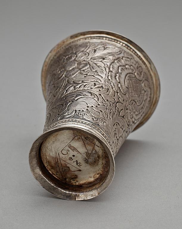BÄGARE, silver, Erik Ericsson, 1795, Uppsala. Vikt ca 59 g.