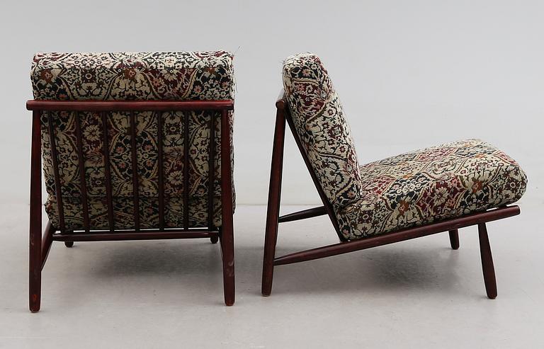 FÅTÖLJER, 1 par, "Interiör", Alf Svensson, 1950-tal.