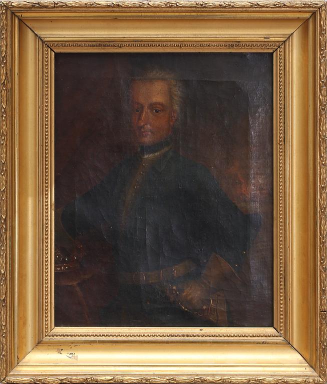 OKÄND KONSTNÄR, olja på duk 1700-tal.