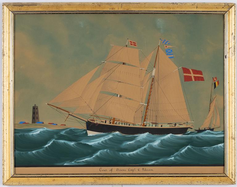 Astridus De Clerck, Råsegelskonaren "Ceres" of Assens (Capt O, petersen).