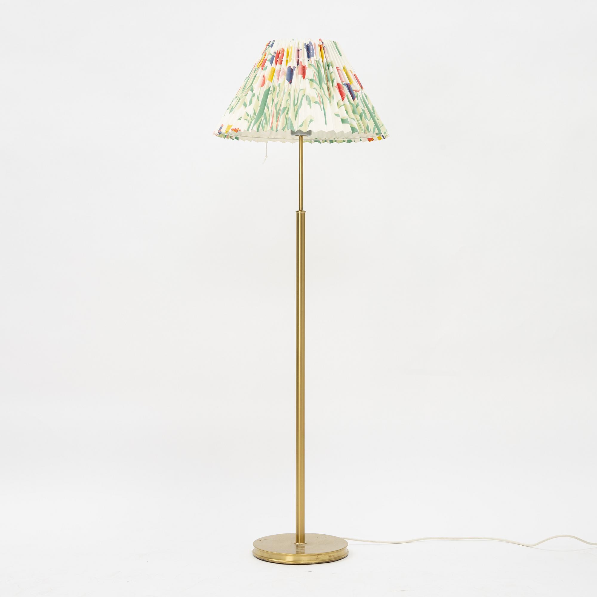 Josef Frank, a model 2148 brass floor light, Svenskt Tenn.