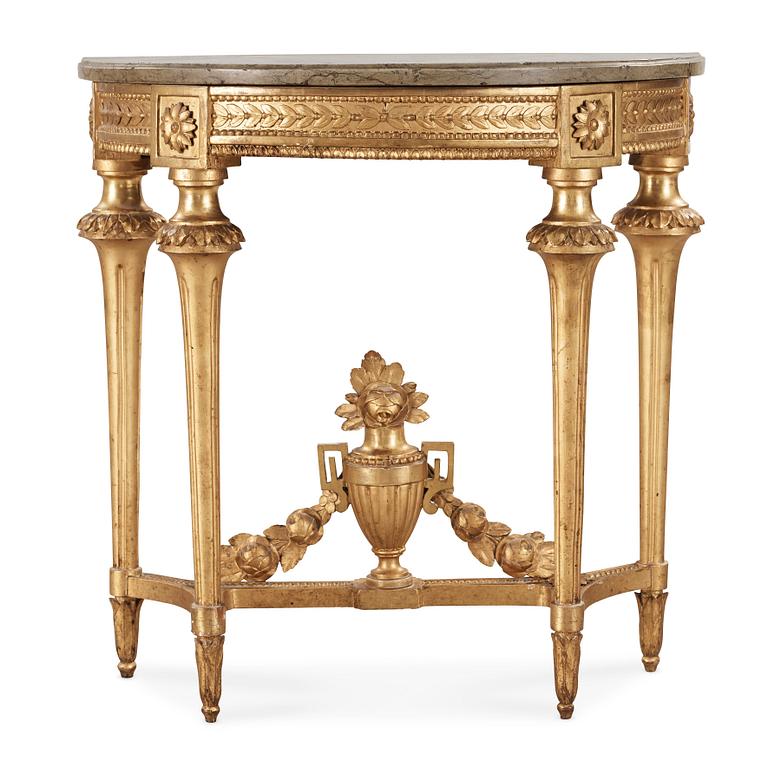 A Gustavian late 18th century console table.