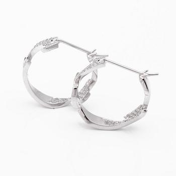 ÖRHÄNGEN, "Fusion", Georg Jensen, 18K vitguld med briljantslipade diamanter ca 1.20 ct.